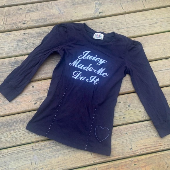 Juicy made me do it top y2k boho vintage spring rare juicy couture casual tee - Picture 1 of 3